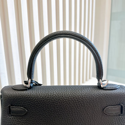 Hermes Kelly 25 Togo in Noir PHW