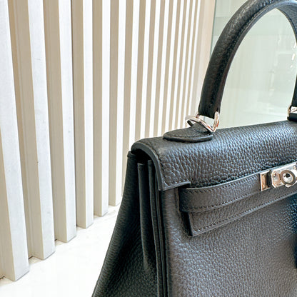 Hermes Kelly 25 Togo in Noir PHW