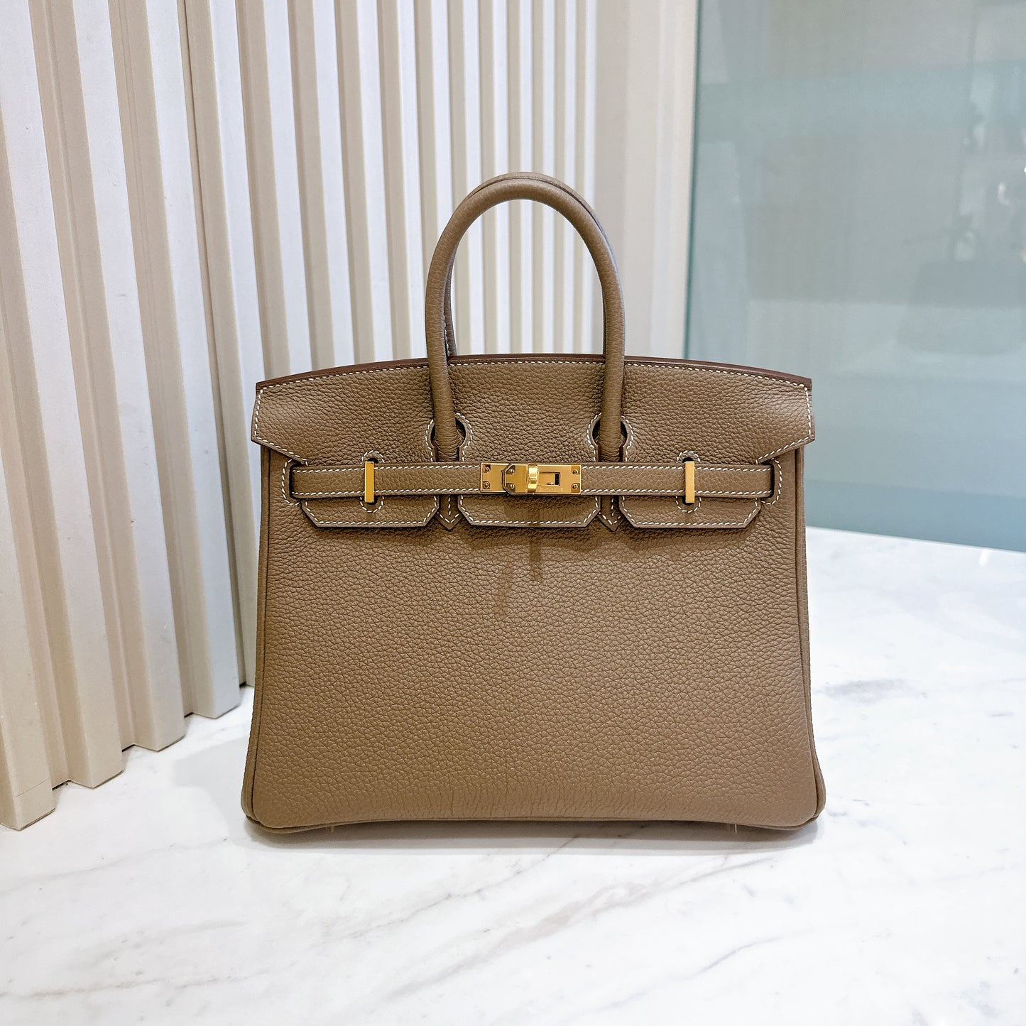 Hermes Birkin 25 Togo in Etoupe GHW
