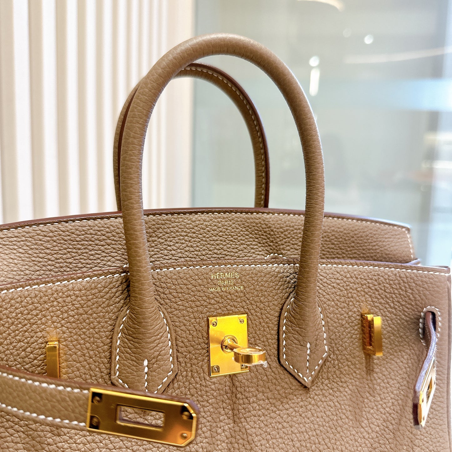 Hermes Birkin 25 Togo in Etoupe GHW