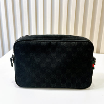 Gucci Canvas Crossbody Bag in Black