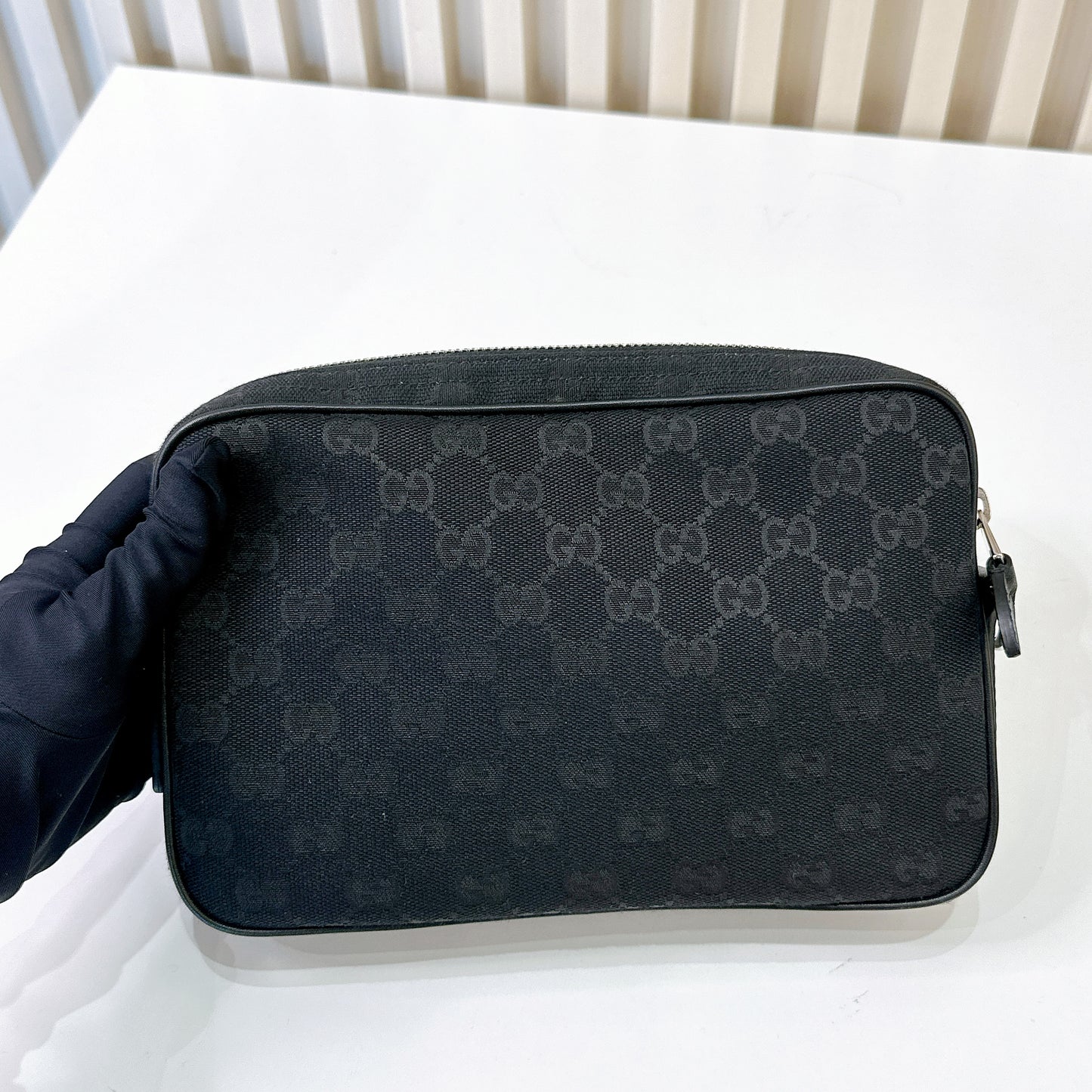 Gucci Canvas Crossbody Bag in Black