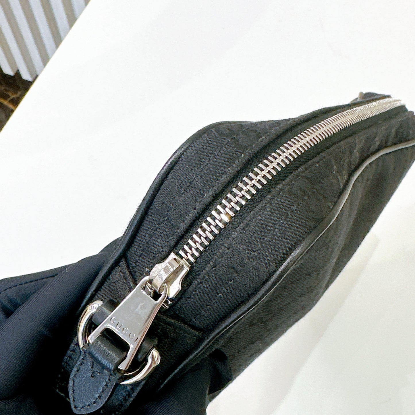Gucci Canvas Crossbody Bag in Black