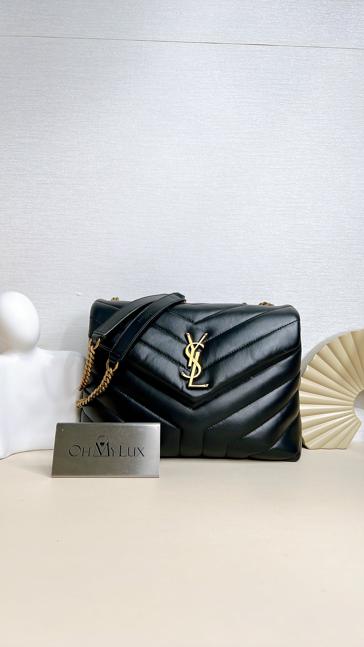 YSL Lou Lou Small in Black GHW