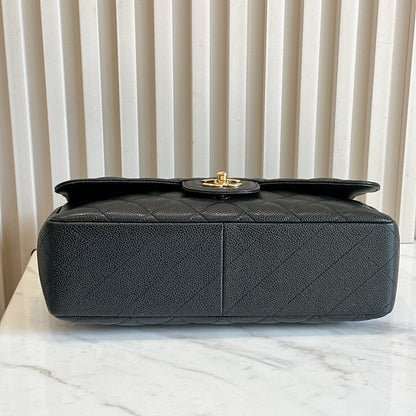 Chanel Classic Flap Jumbo Caviar Black in GHW