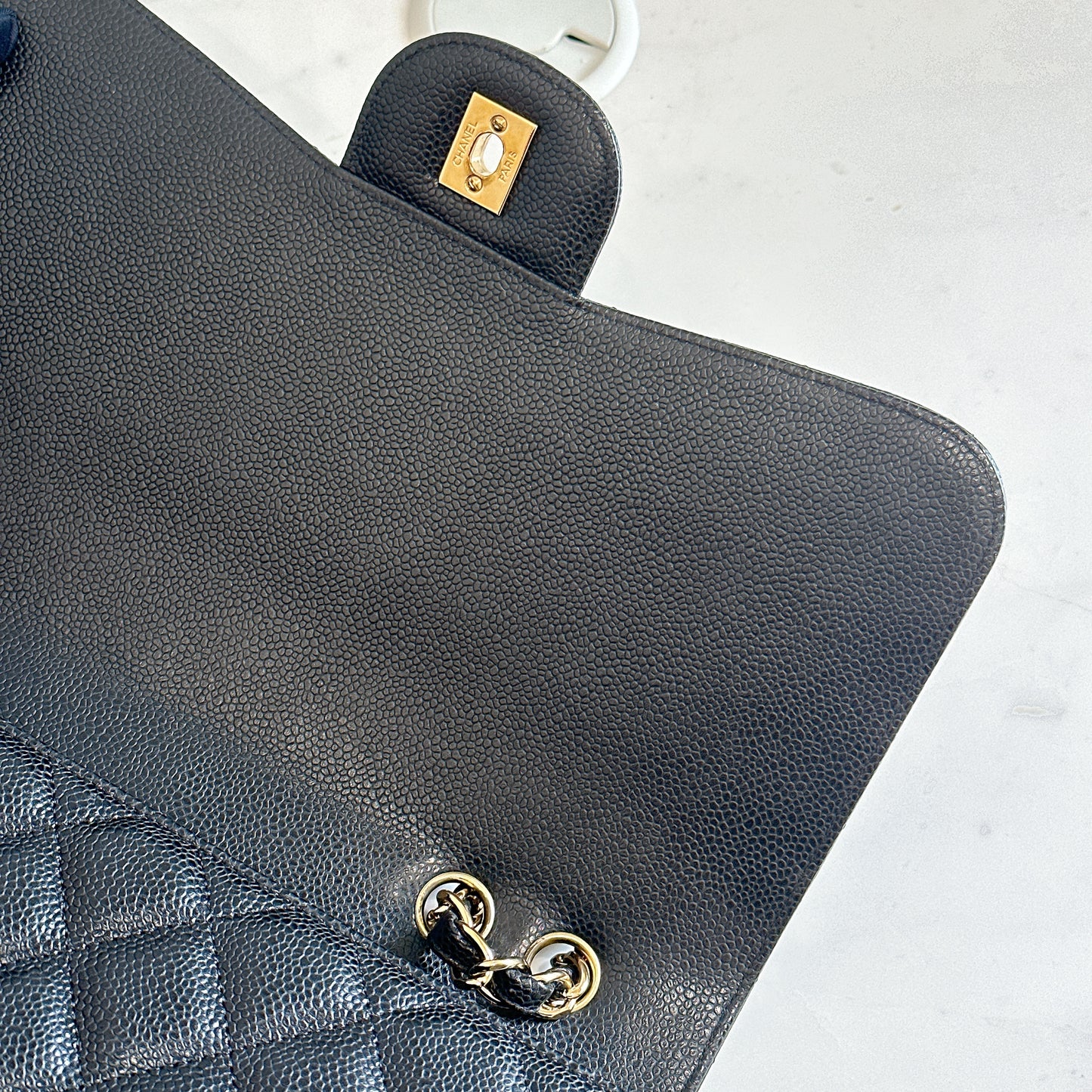 Chanel Classic Flap Jumbo Caviar Black in GHW