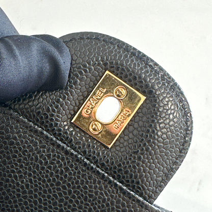 Chanel Classic Flap Jumbo Caviar Black in GHW