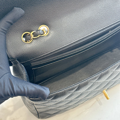 Chanel Classic Flap Jumbo Caviar Black in GHW