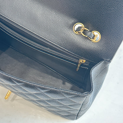 Chanel Classic Flap Jumbo Caviar Black in GHW