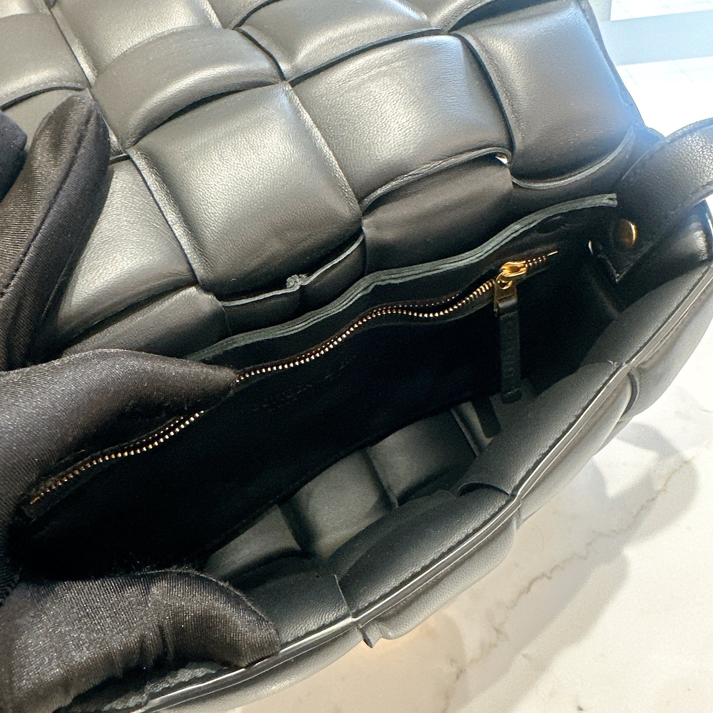 Bottega Veneta Padded Caseette in Black