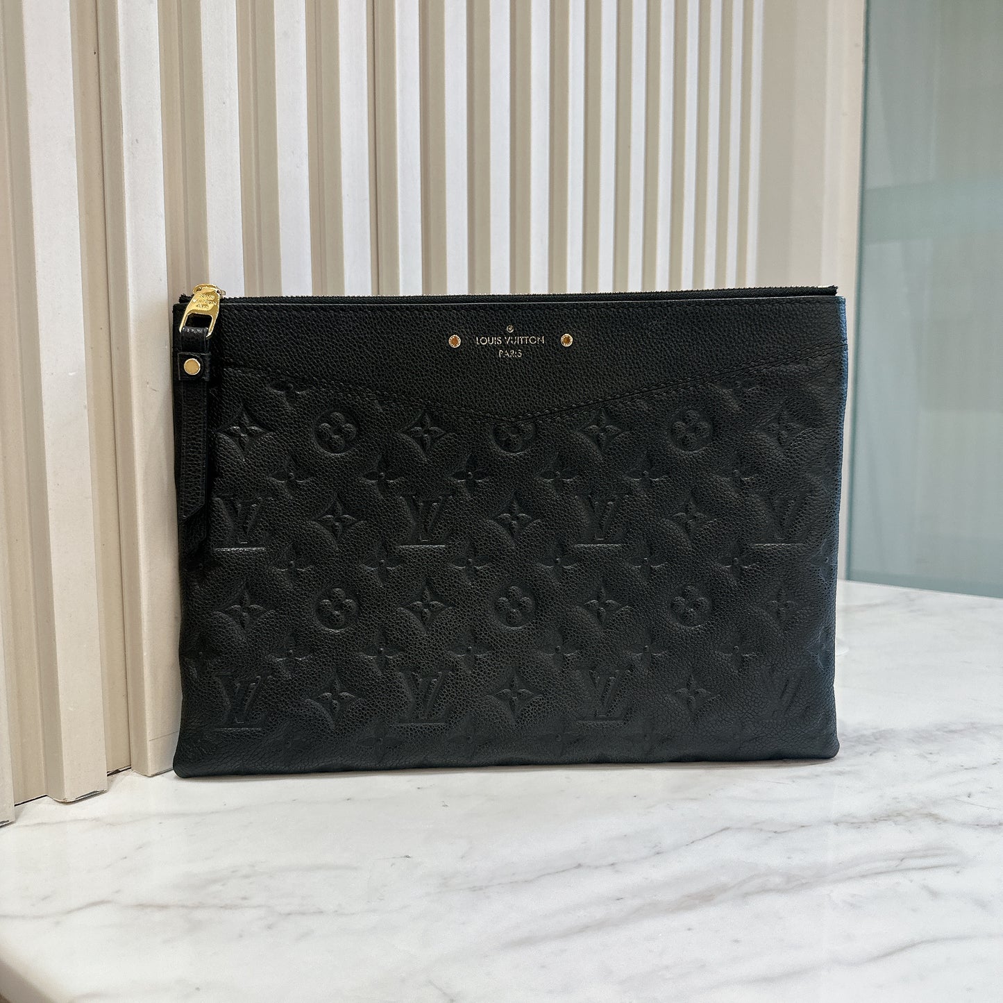 LV Daily Pouch in Black Monogram Empriente