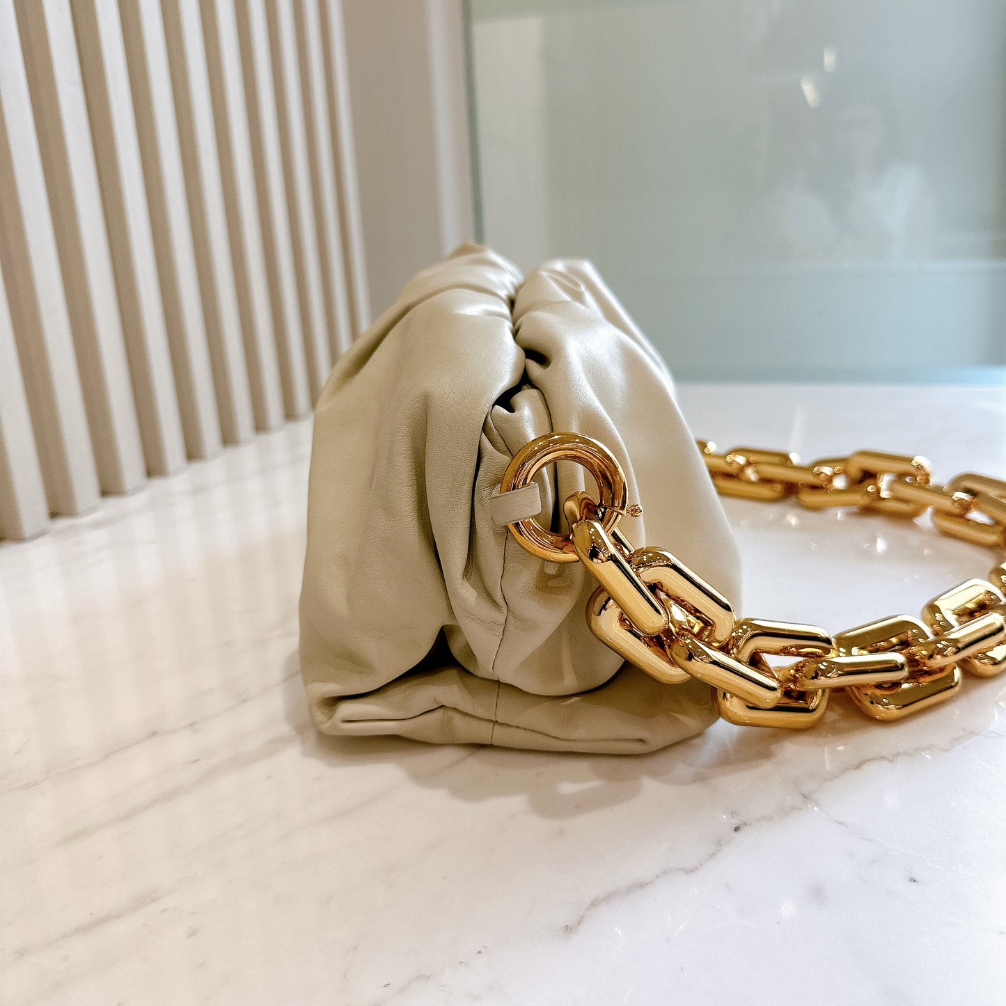 Bottega Veneta The Chain Pouch in White