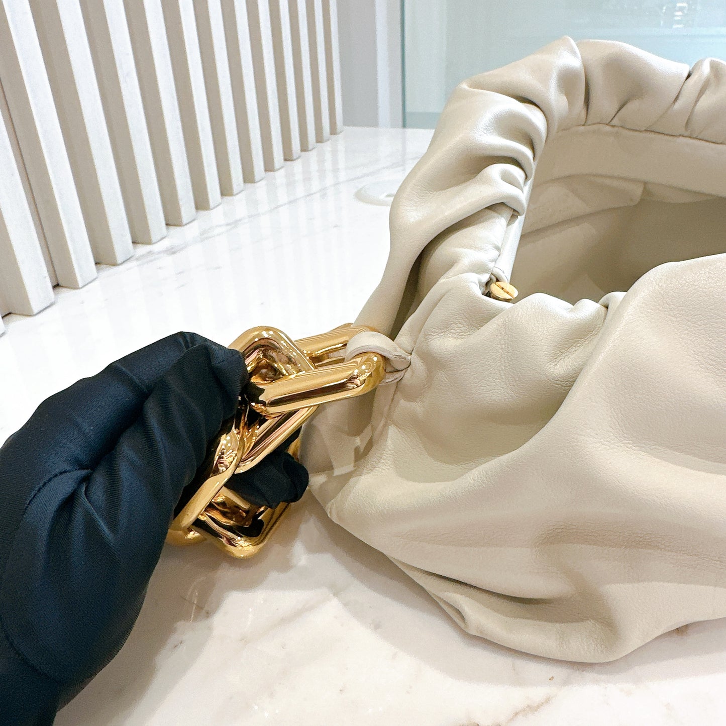 Bottega Veneta The Chain Pouch in White