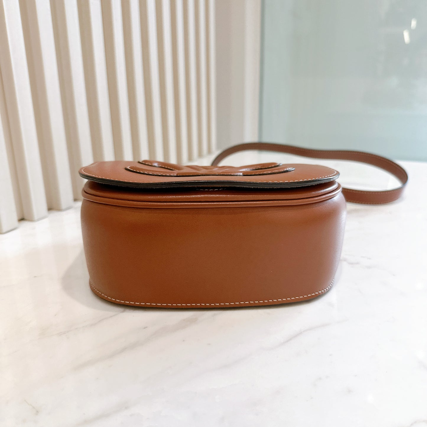 Celine Folco Cuir Tan in Calfskin