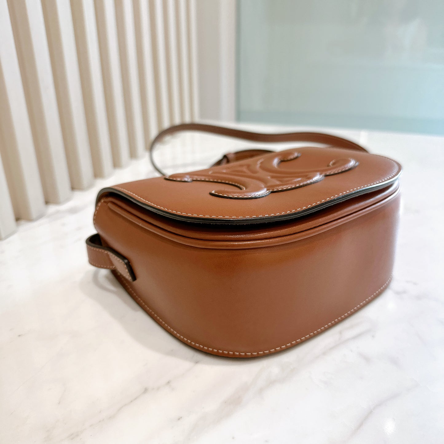 Celine Folco Cuir Tan in Calfskin