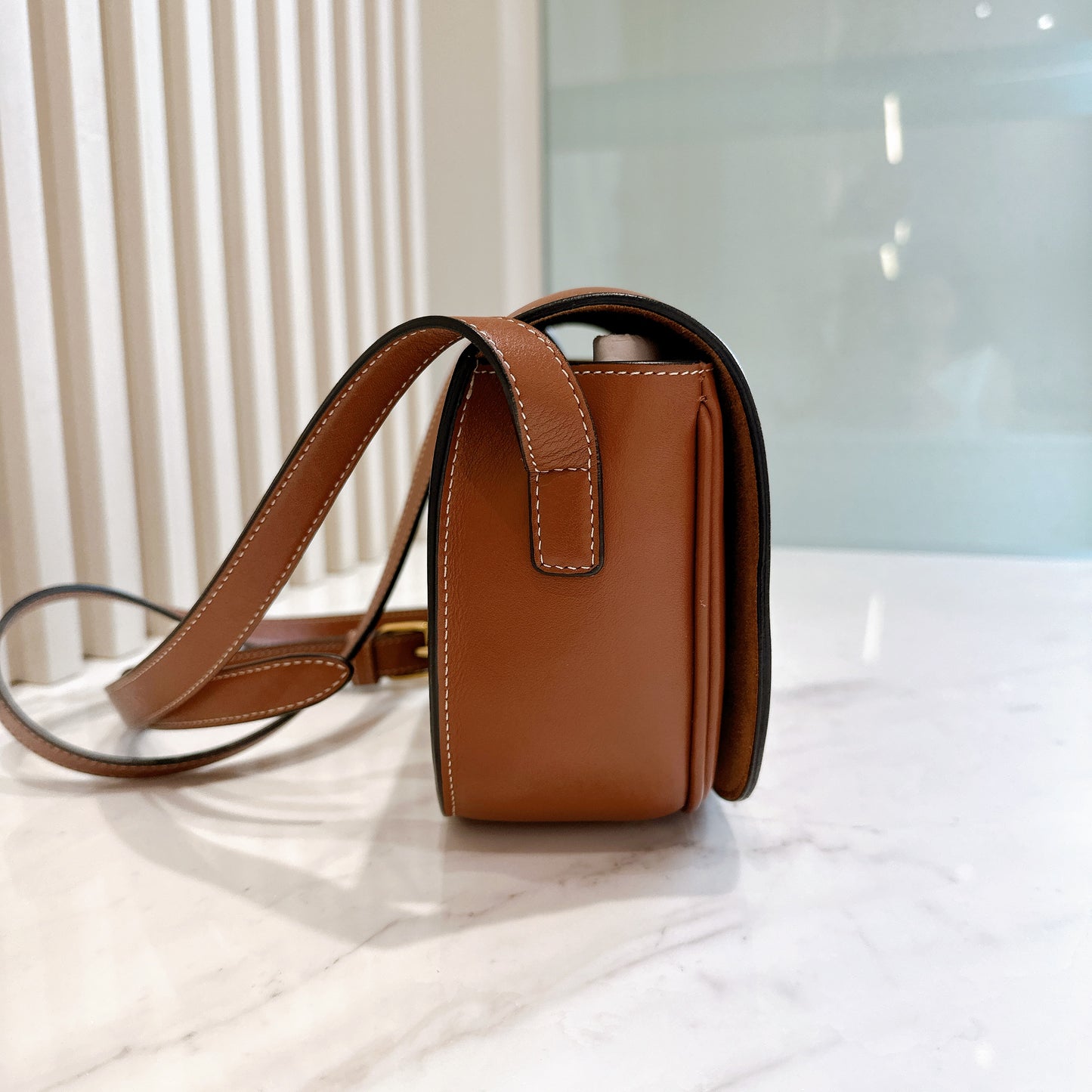 Celine Folco Cuir Tan in Calfskin