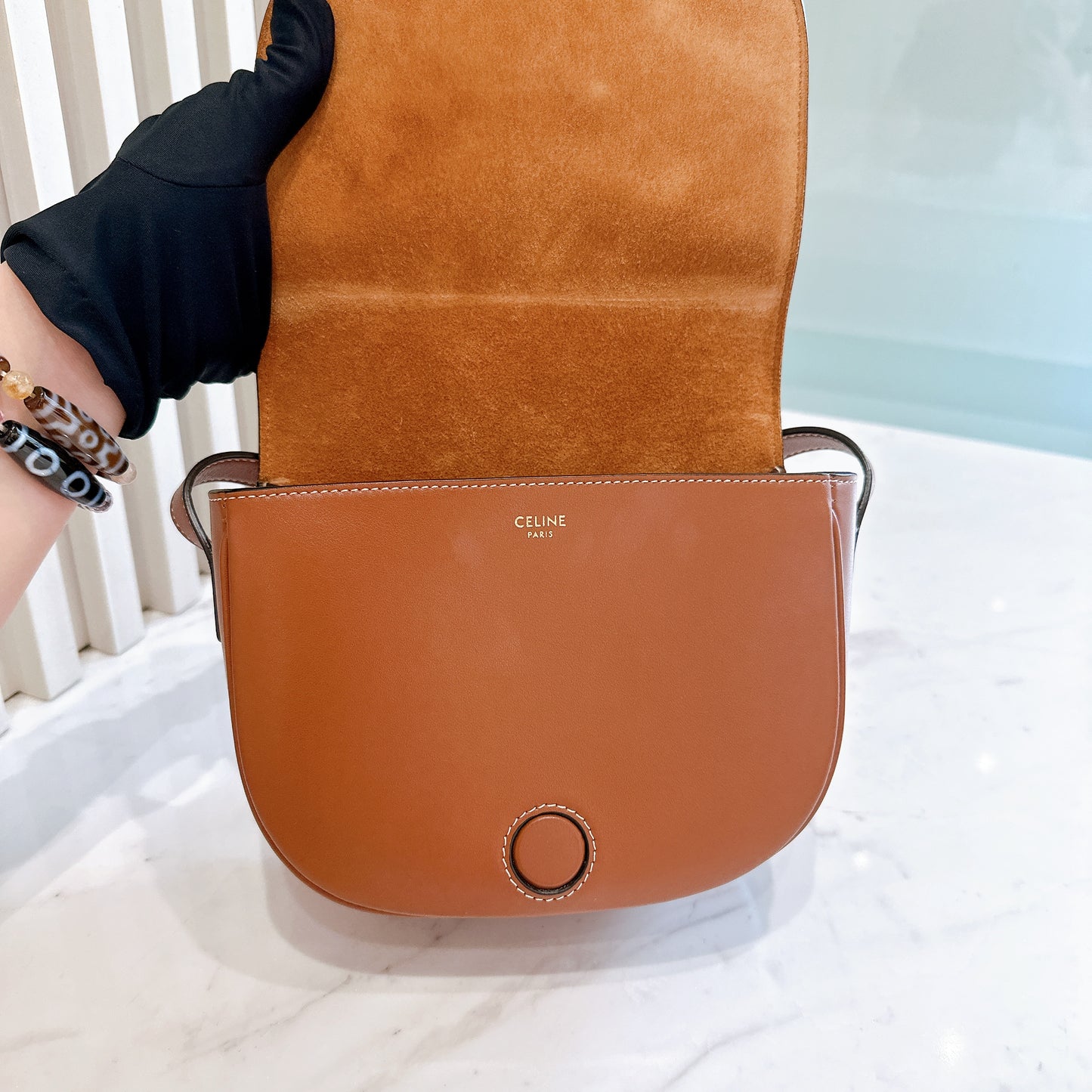 Celine Folco Cuir Tan in Calfskin