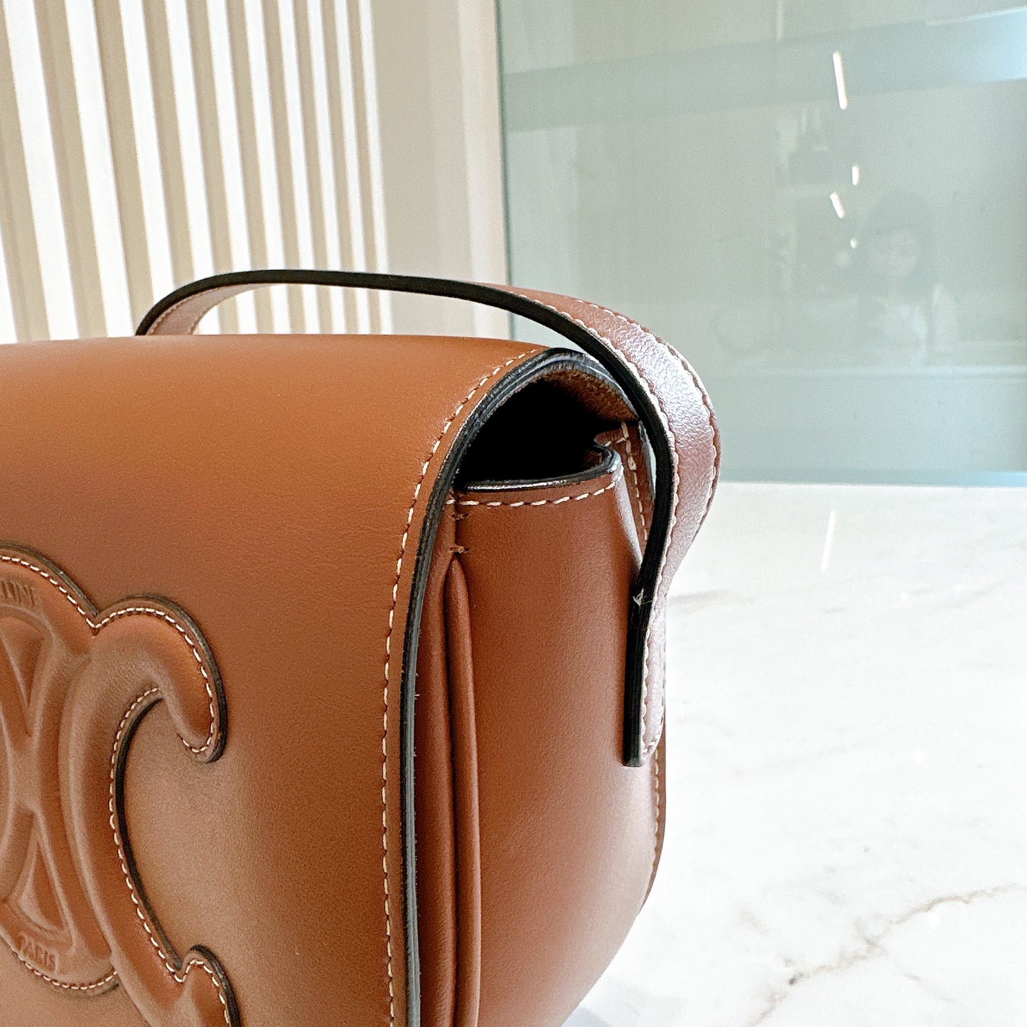 Celine Folco Cuir Tan in Calfskin