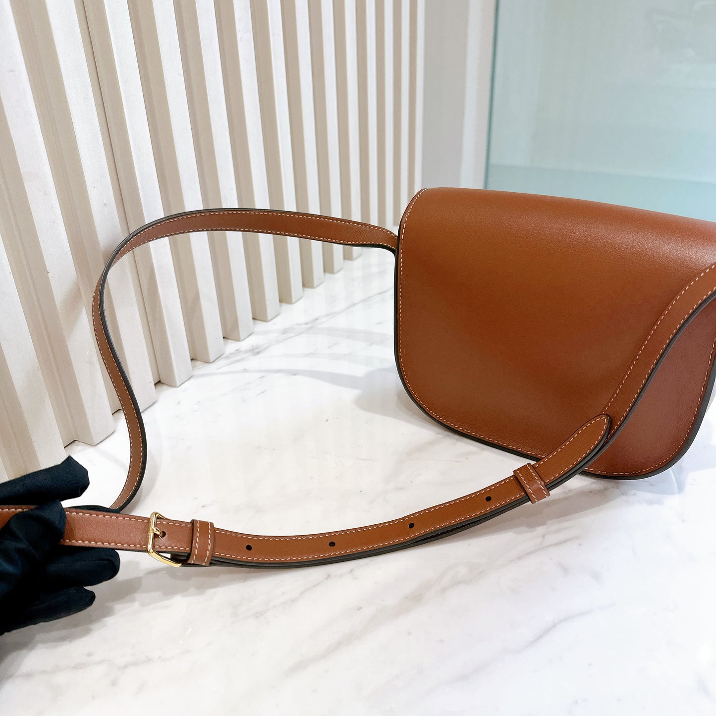 Celine Folco Cuir Tan in Calfskin