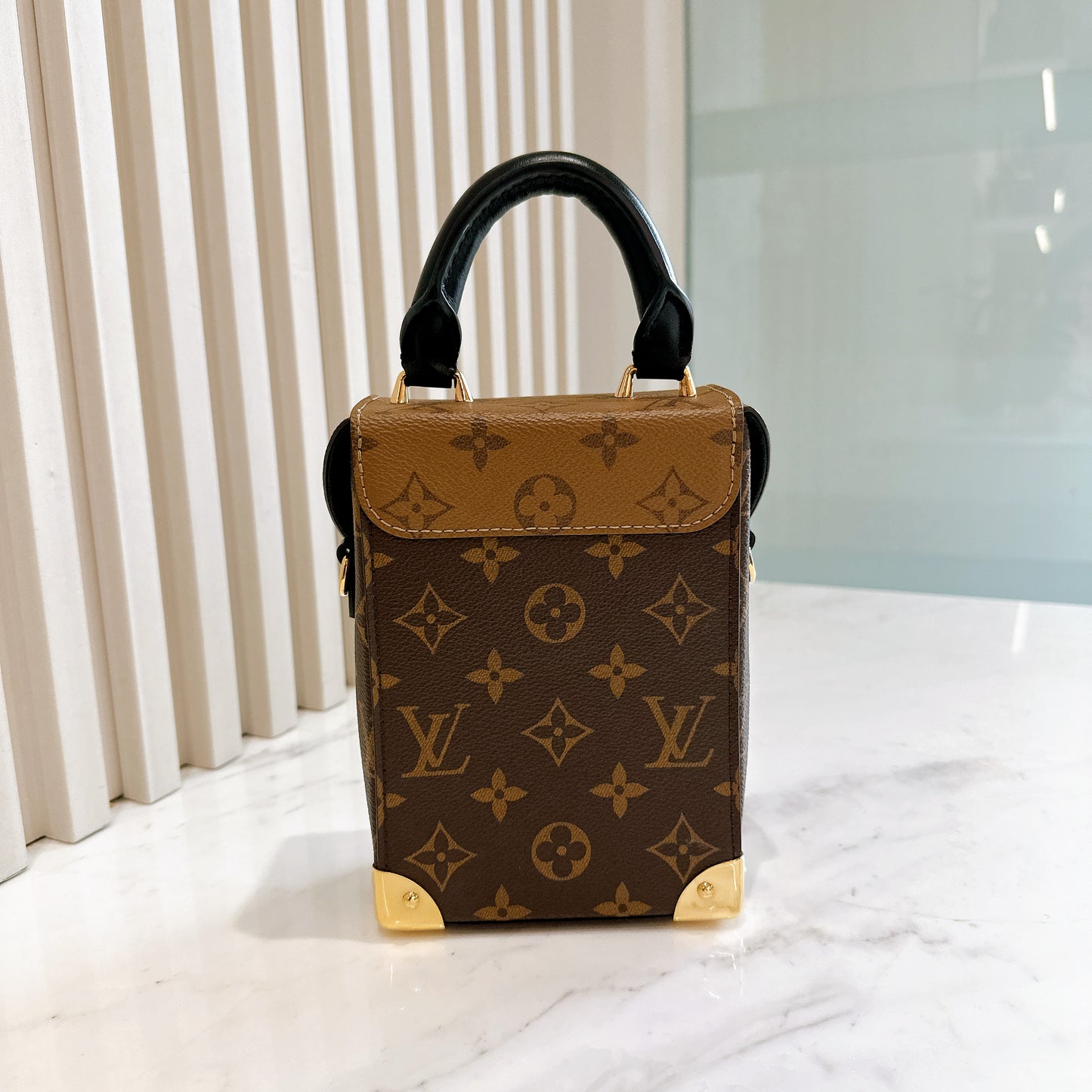 LV Camera Box in Reverse Monogram