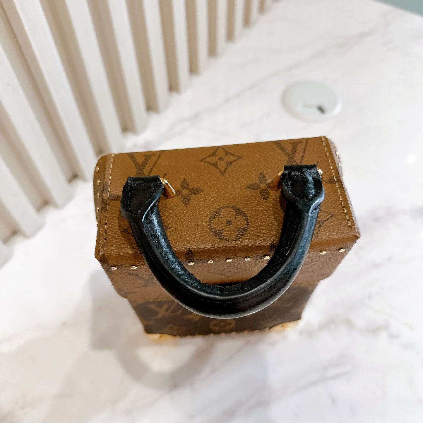 LV Camera Box in Reverse Monogram