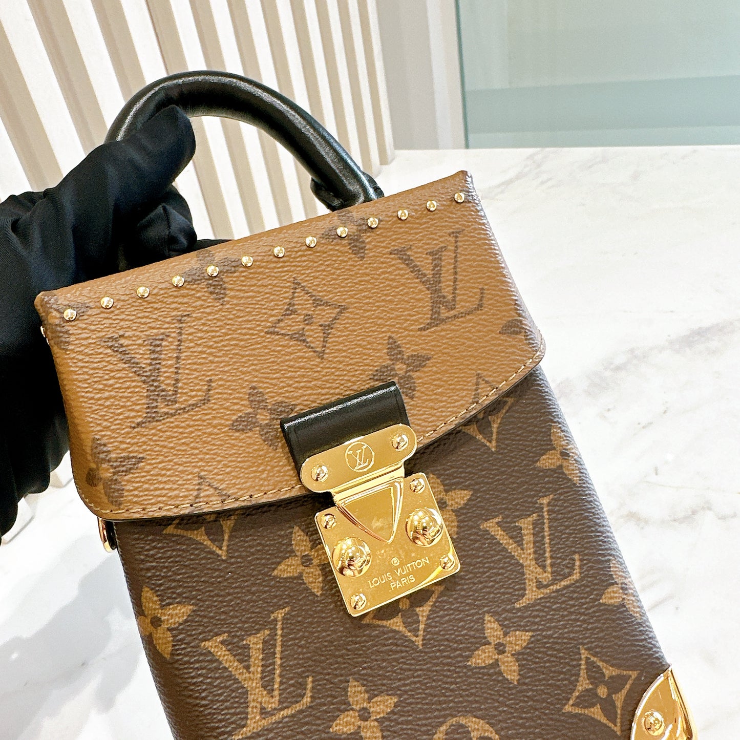LV Camera Box in Reverse Monogram