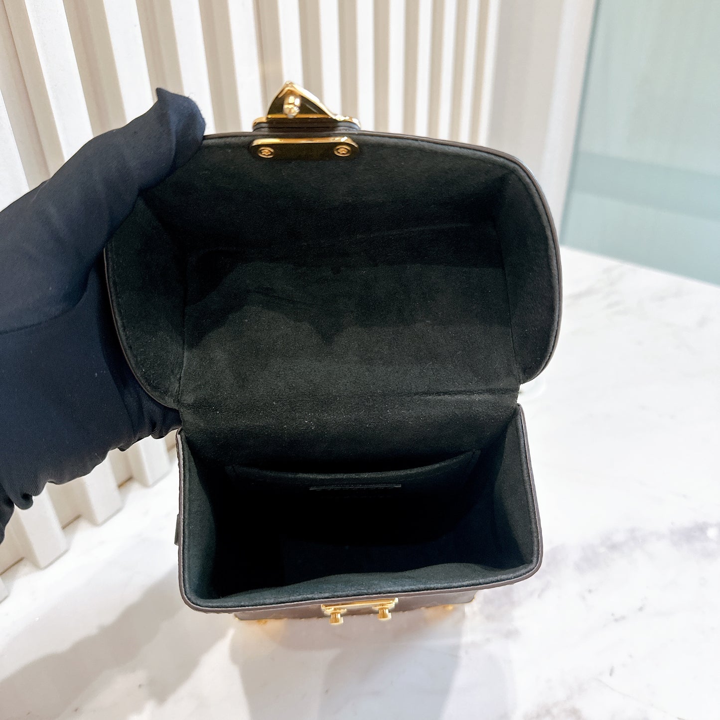 LV Camera Box in Reverse Monogram