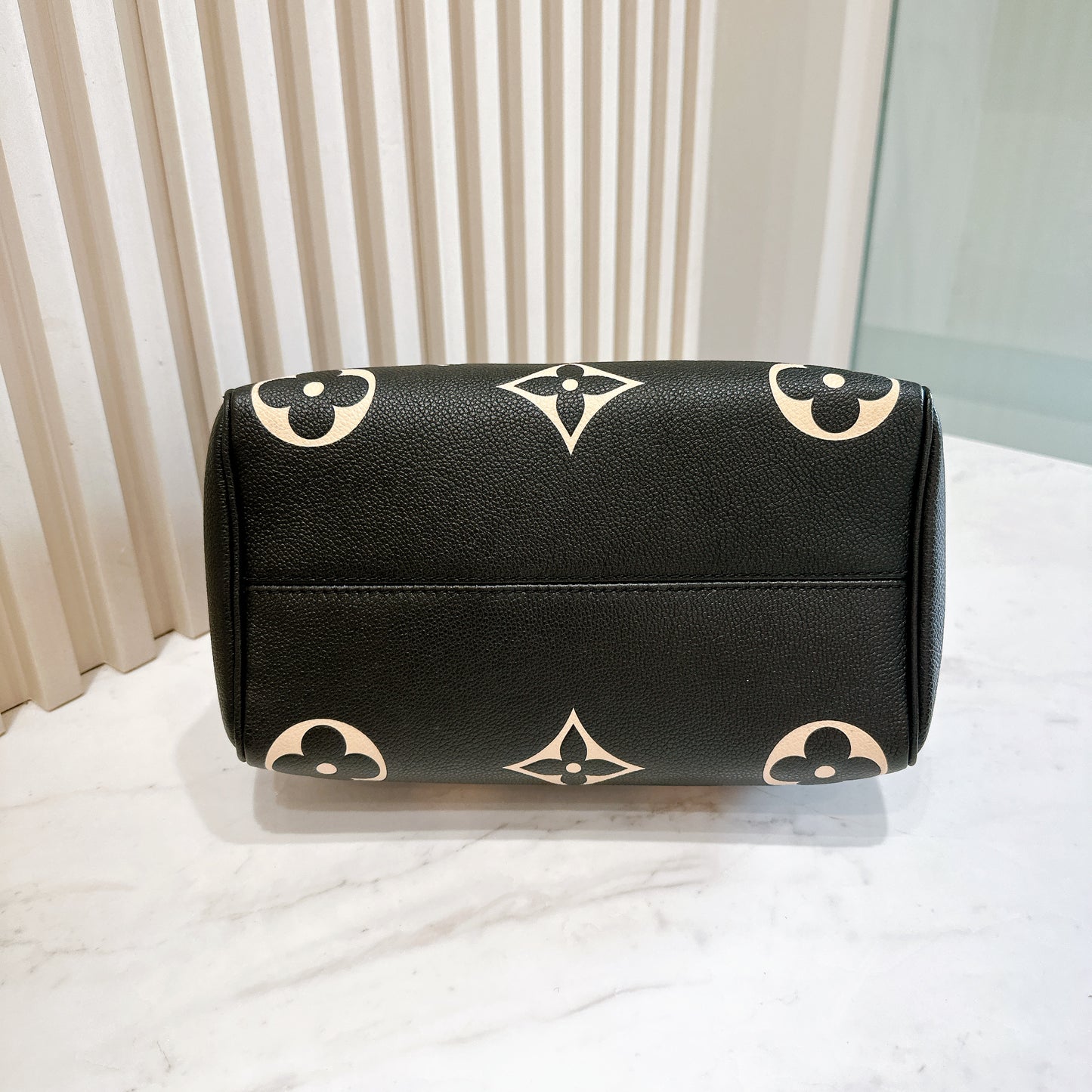 LV Speedy Bandouliere 25 Empreinte Black and Beige