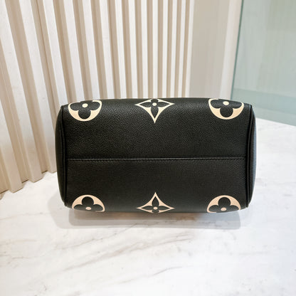 LV Speedy Bandouliere 25 Empreinte Black and Beige