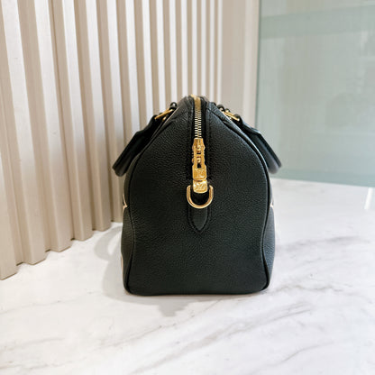 LV Speedy Bandouliere 25 Empreinte Black and Beige