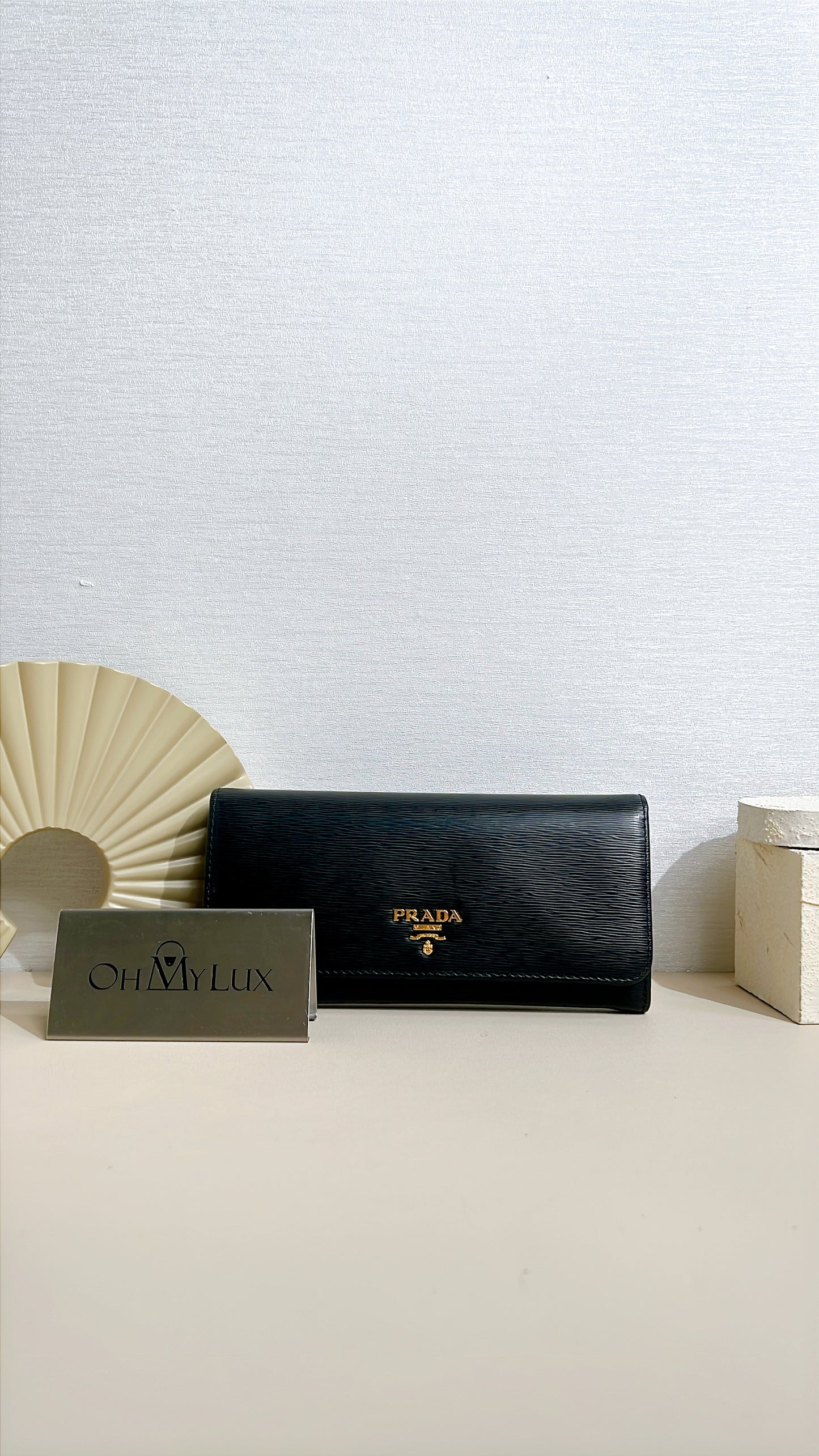Prada Long Wallet in Black