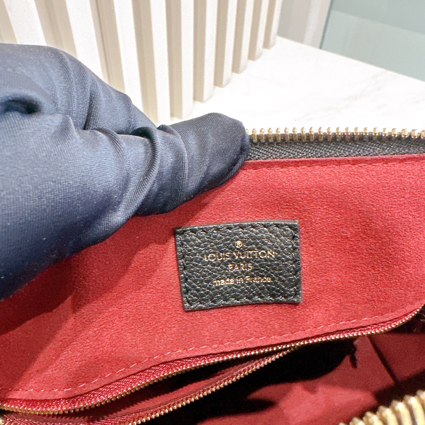 LV Speedy Bandouliere 25 Empreinte Black and Beige