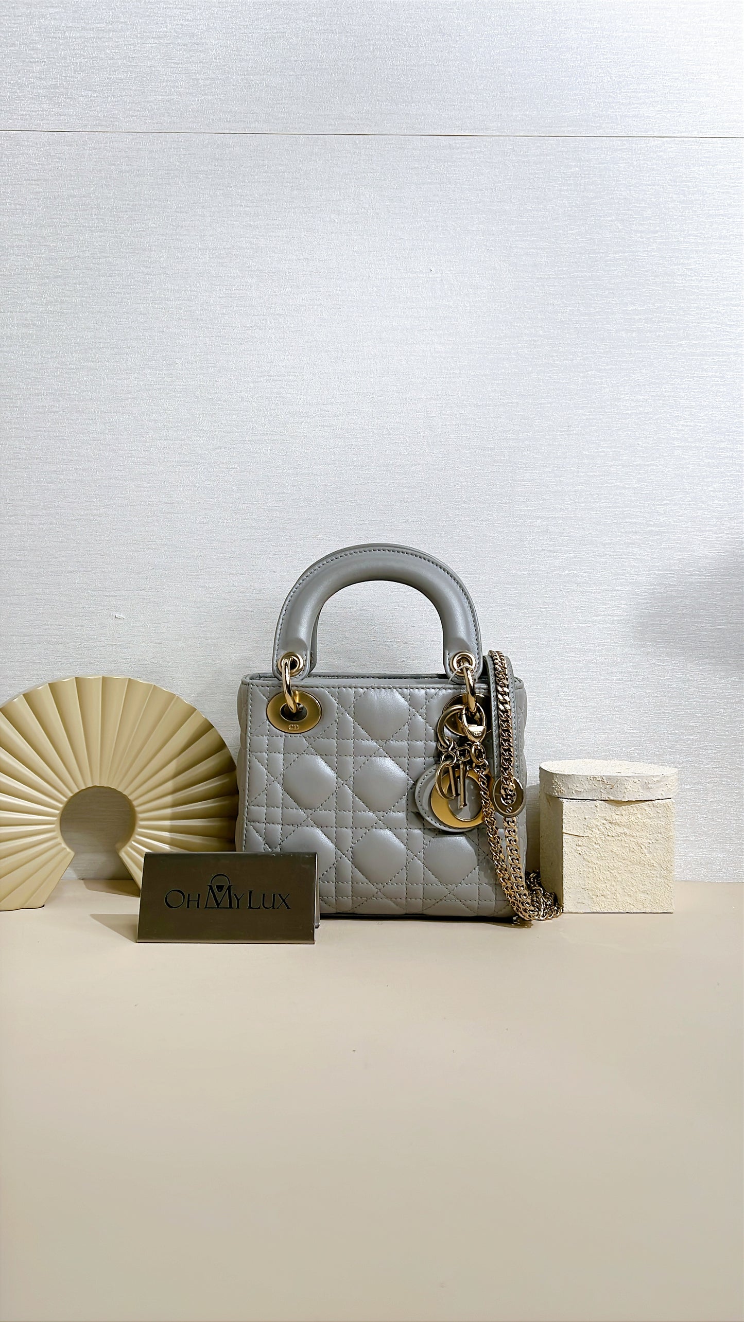 Mini Lady Dior in Grey Pearlescent