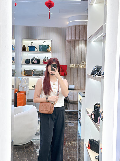 Celine Folco Cuir Tan in Calfskin
