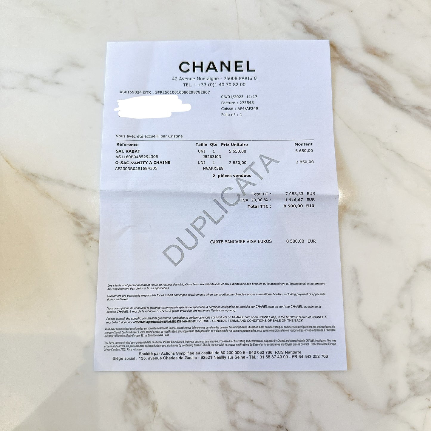 Chanel Vanity Case Black With Pearl Crush