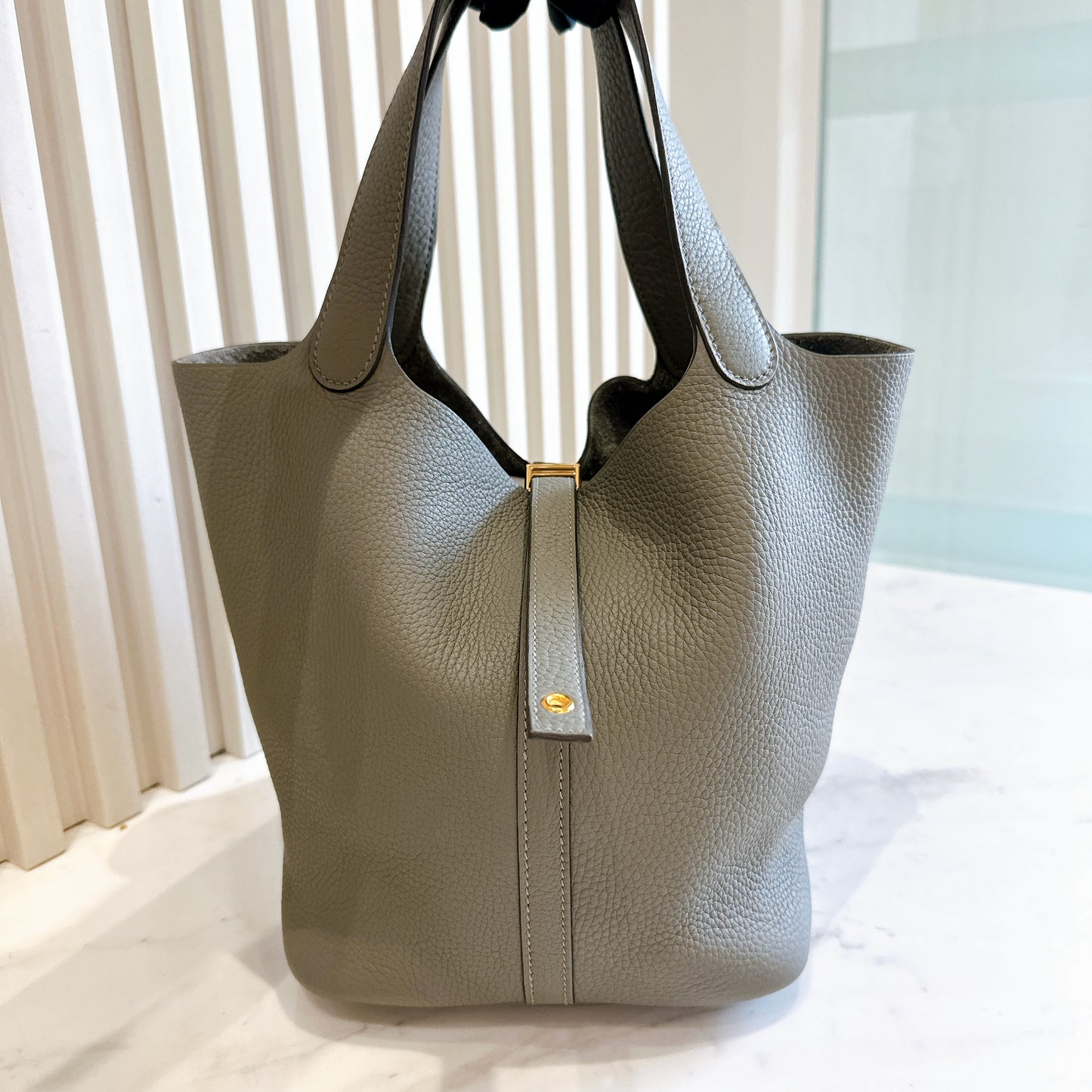 Hermes Picotin 22 in Gris Meyer
