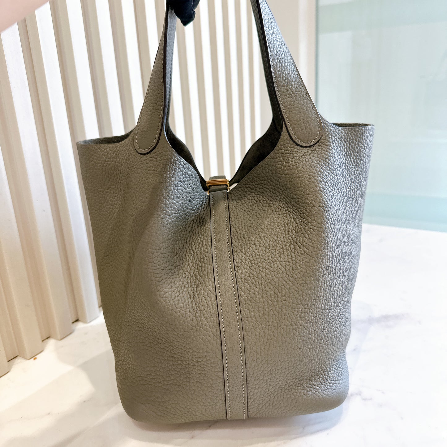 Hermes Picotin 22 in Gris Meyer