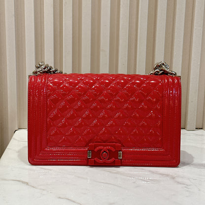 Chanel Boy Patent Calfskin Quilted Medium
