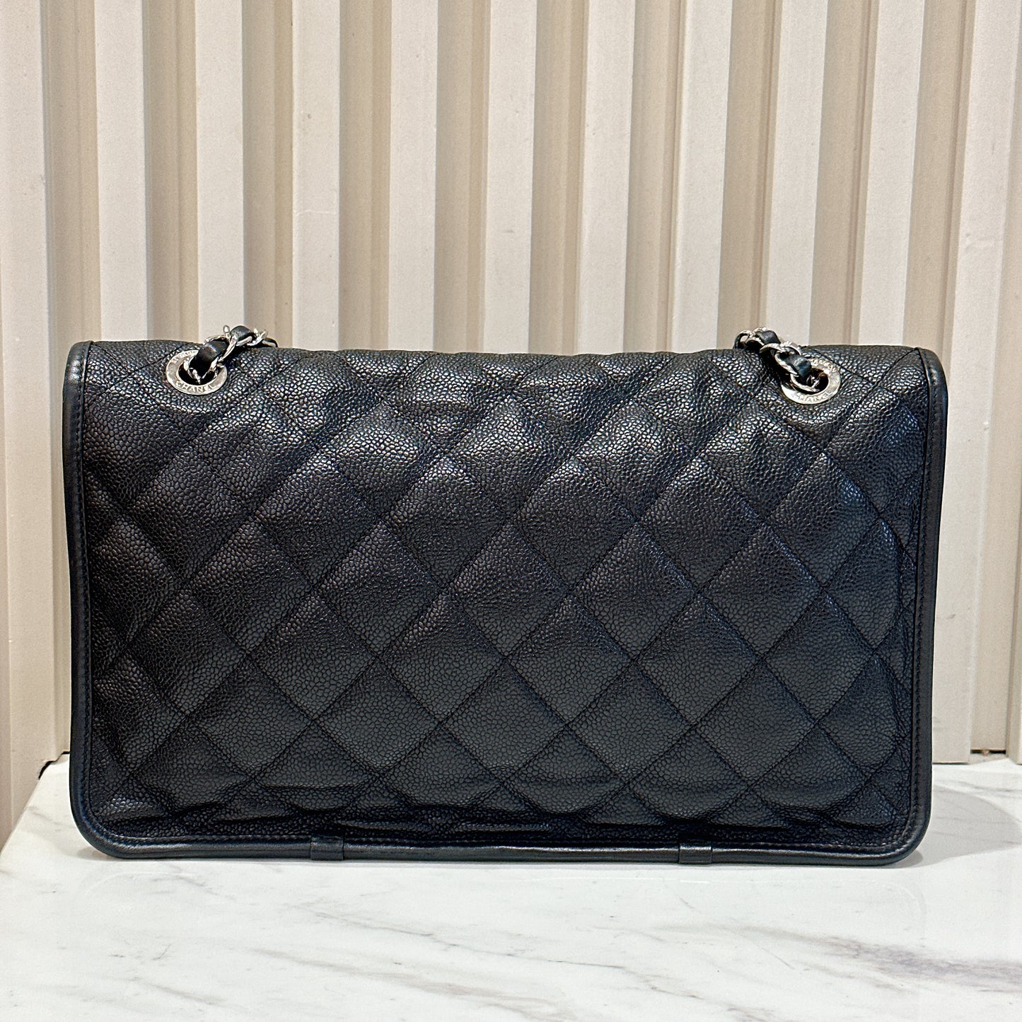 Chanel Quilted Medium French Reviera in Black SHW