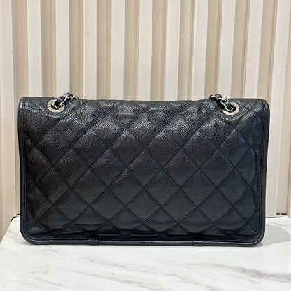 Chanel Quilted Medium French Reviera in Black SHW