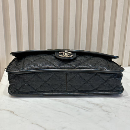 Chanel Quilted Medium French Reviera in Black SHW