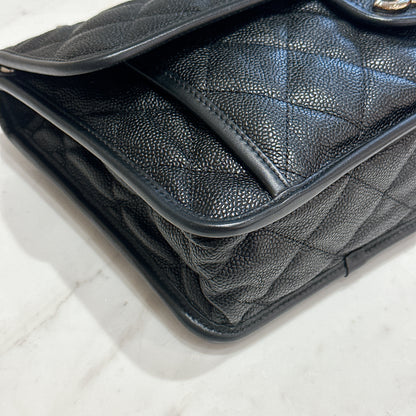 Chanel Quilted Medium French Reviera in Black SHW