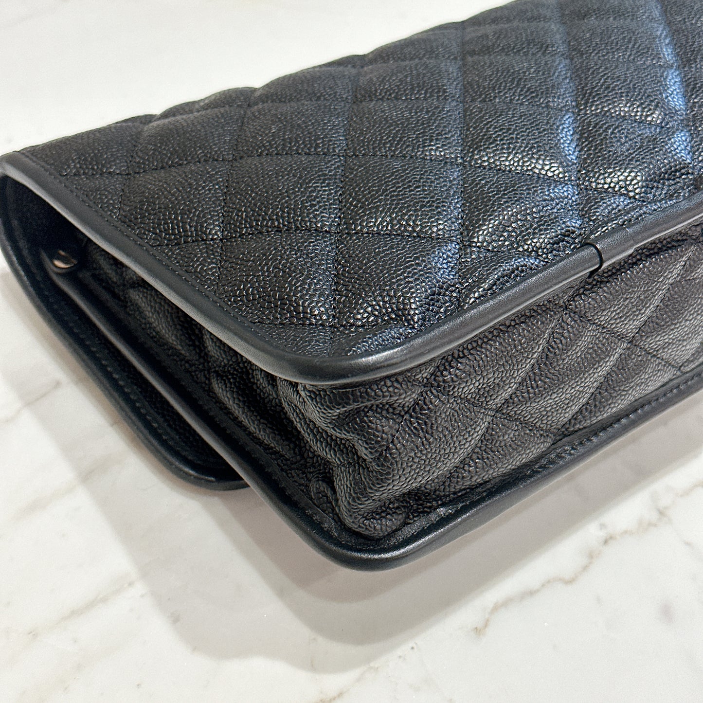 Chanel Quilted Medium French Reviera in Black SHW