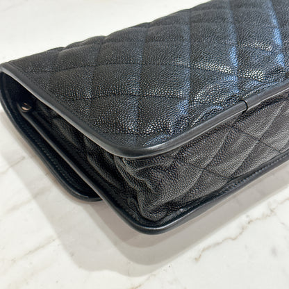 Chanel Quilted Medium French Reviera in Black SHW