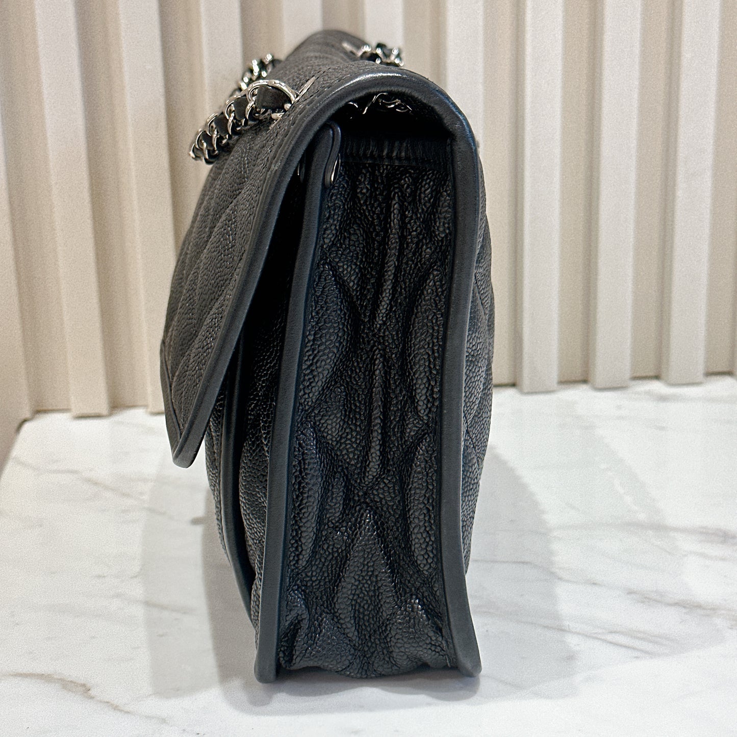 Chanel Quilted Medium French Reviera in Black SHW