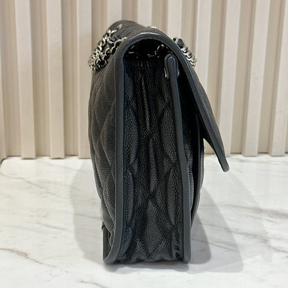 Chanel Quilted Medium French Reviera in Black SHW