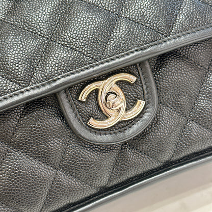 Chanel Quilted Medium French Reviera in Black SHW