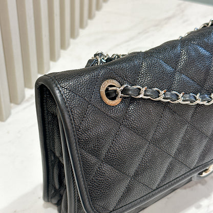 Chanel Quilted Medium French Reviera in Black SHW