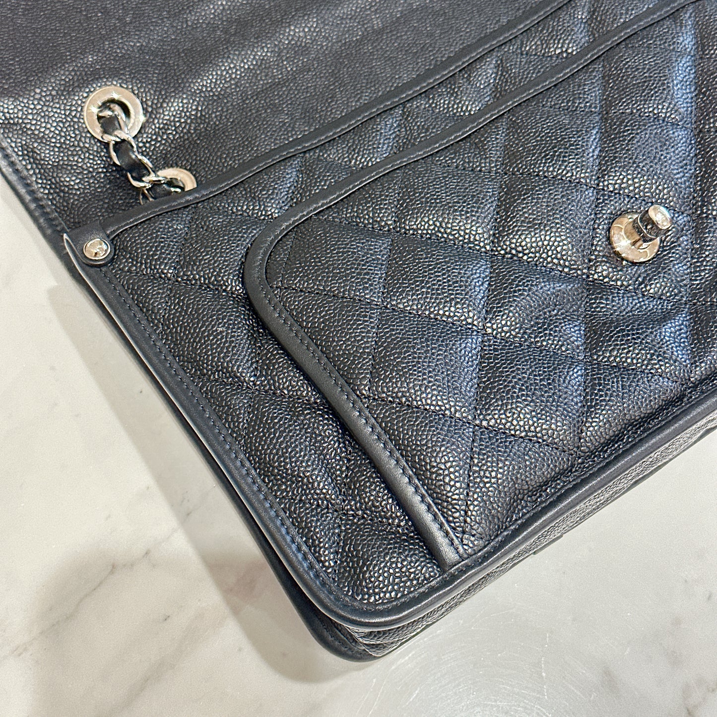 Chanel Quilted Medium French Reviera in Black SHW