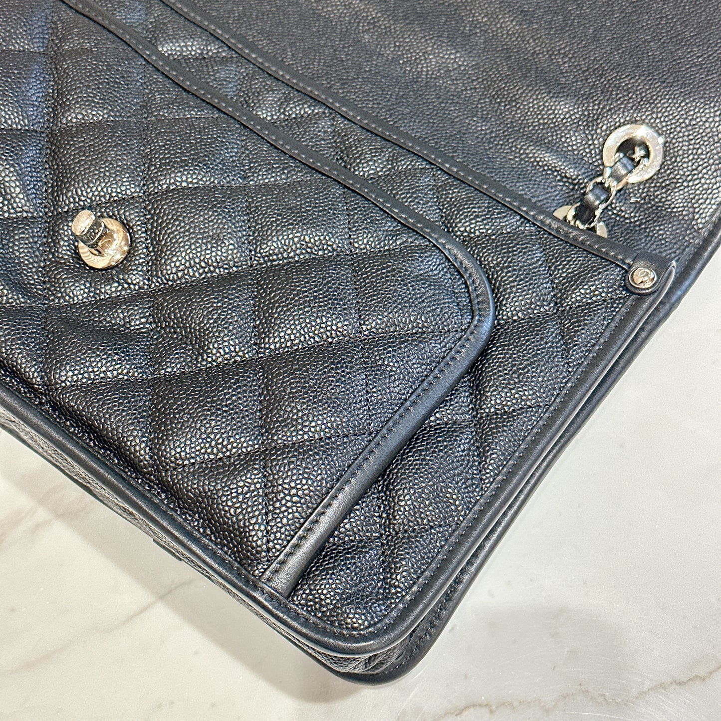 Chanel Quilted Medium French Reviera in Black SHW